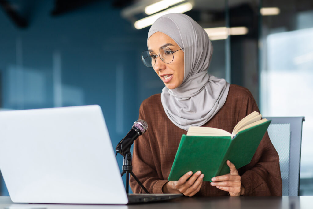 teacher teaching Quran Online